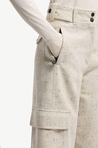 Moncler Wool Cargo Pants White White