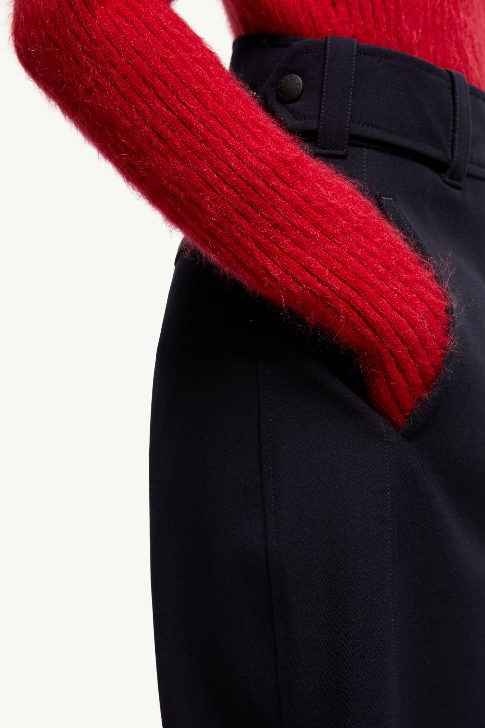 Moncler Technical Twill Pants Navy Blue Navy Blue