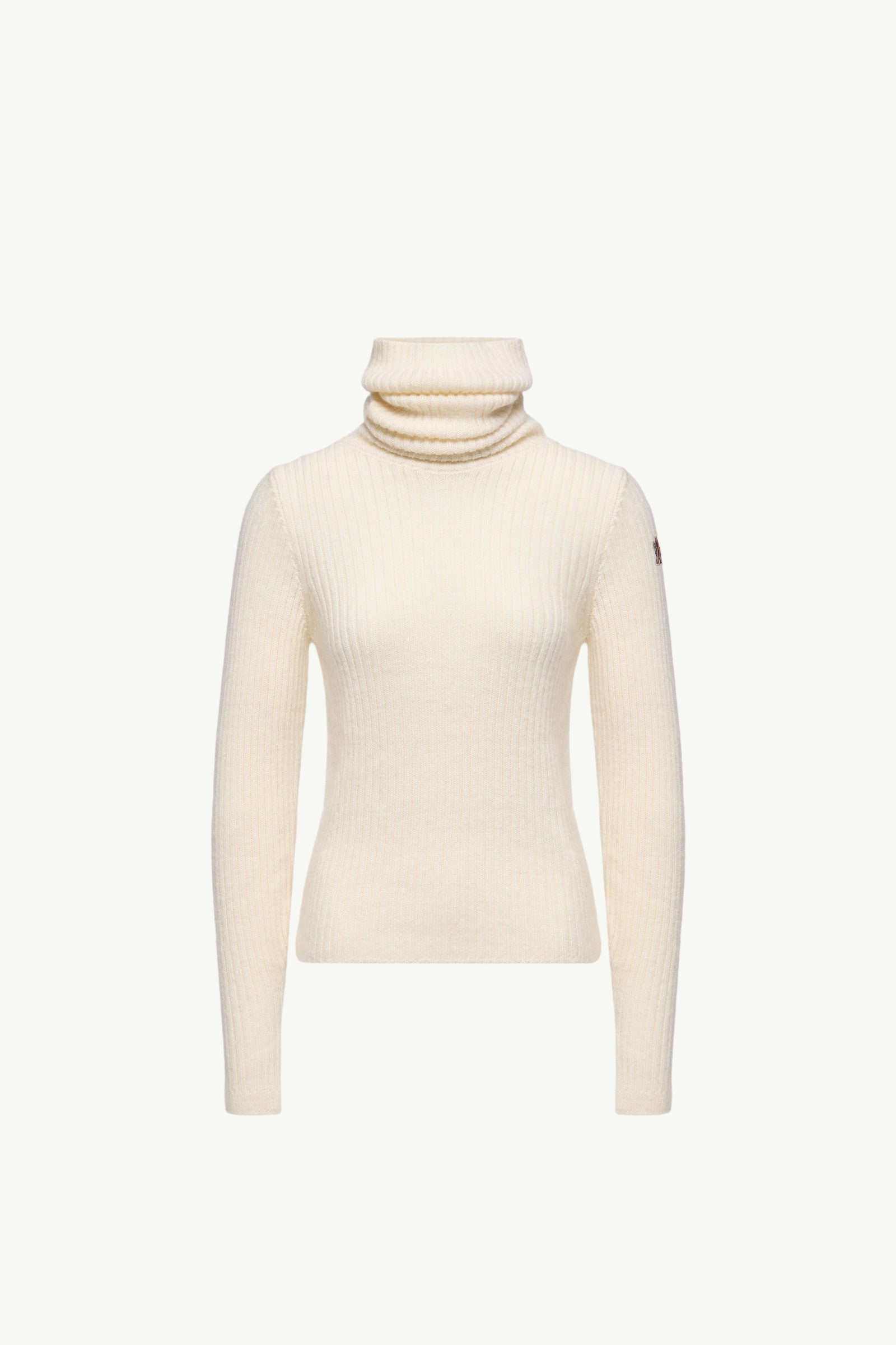 Moncler Wool & Mohair Blend Turtleneck Sweater White Ivory White Ivory