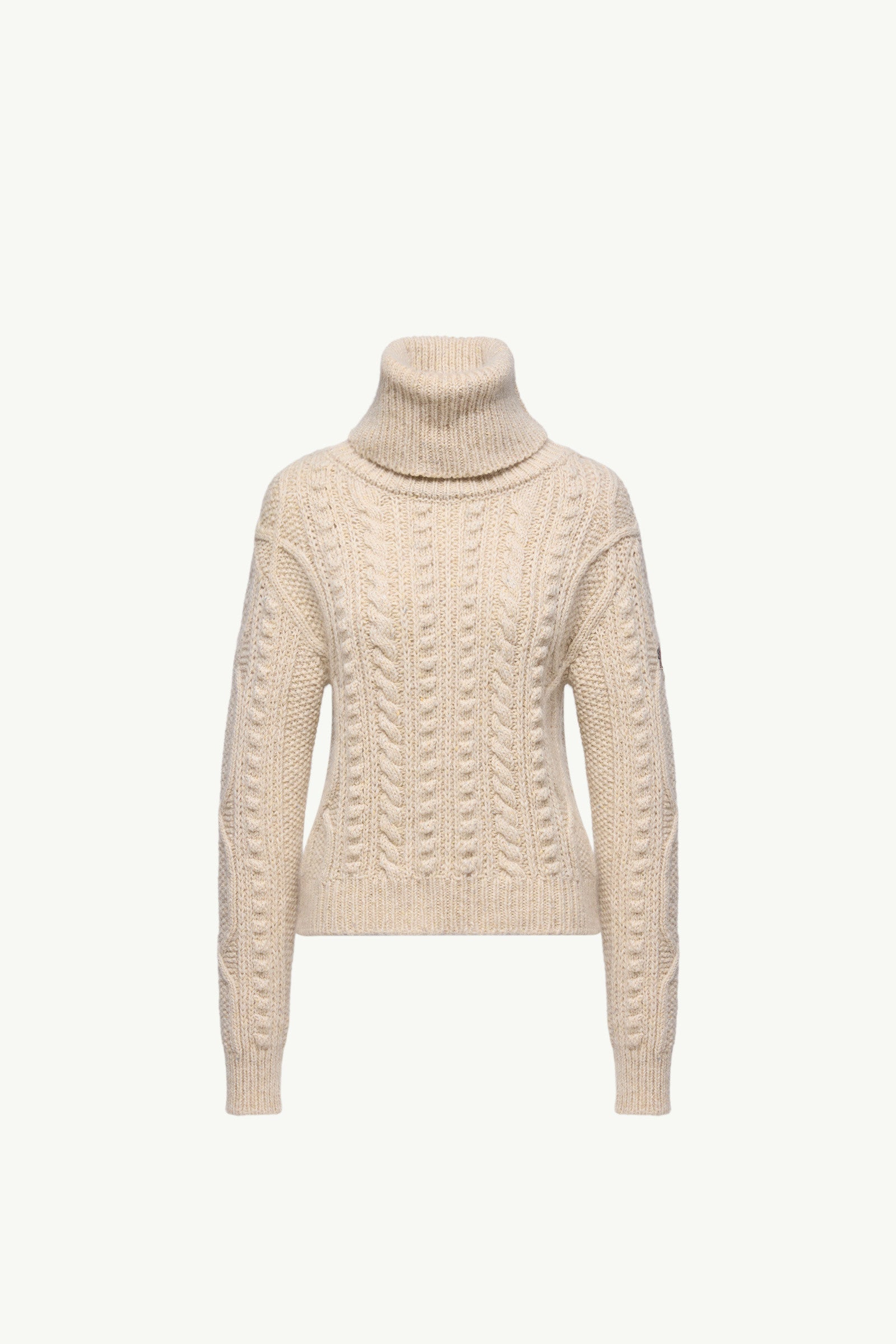 Moncler Wool & Mohair Blend Turtleneck Sweater White Ivory White Ivory