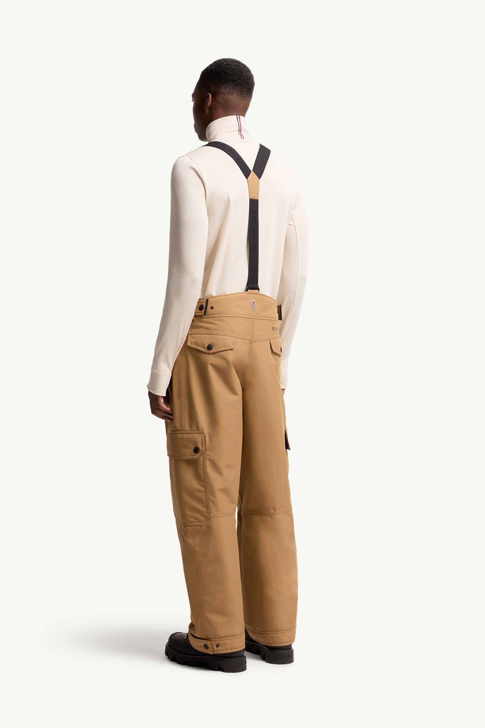 Moncler Gore-Tex Laminate Padded Ski Bib Camel Beige Camel Beige