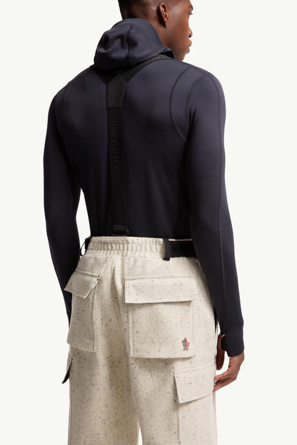 Moncler Technical Wool Padded Ski Bib White White