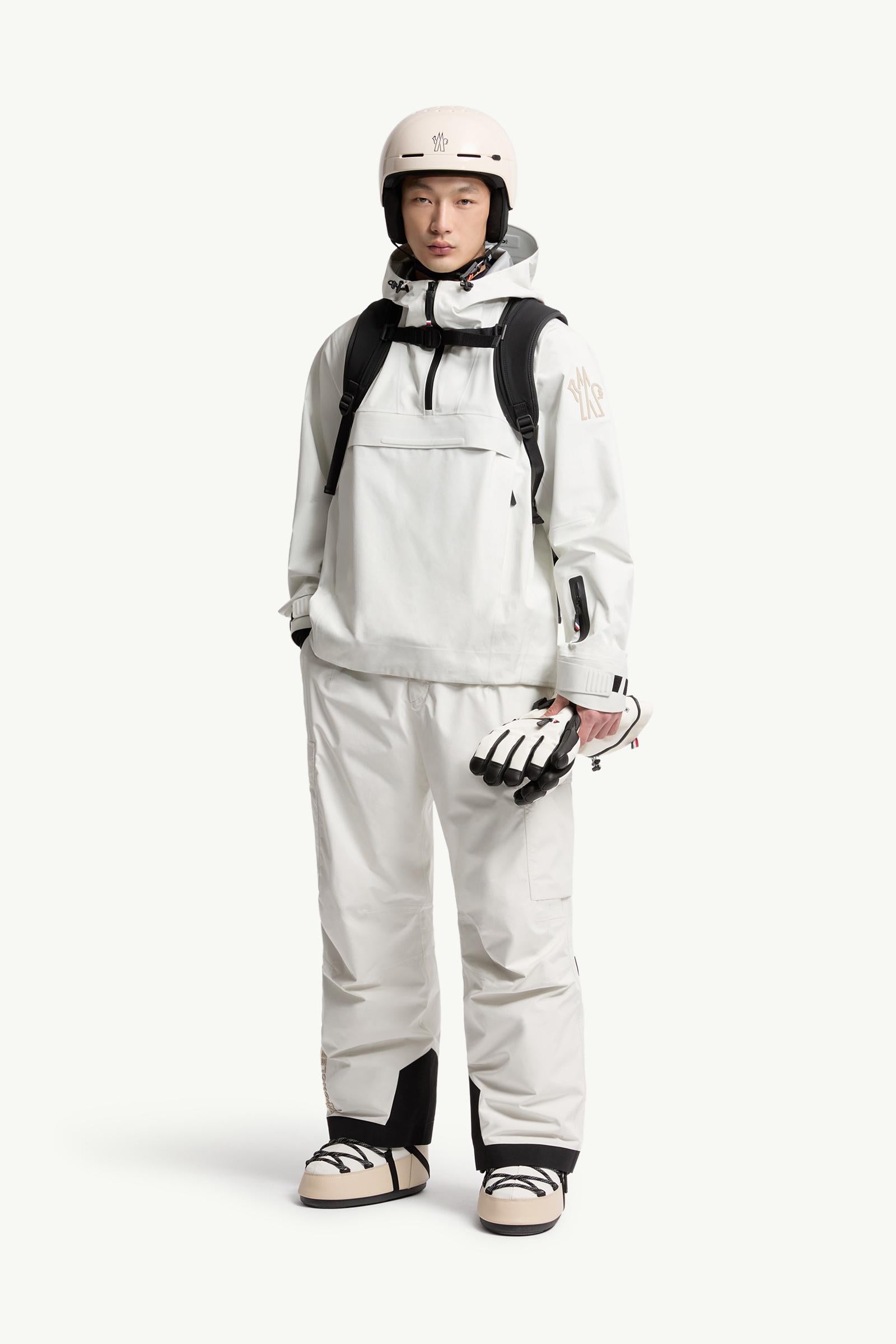 Moncler Gore-Tex Laminate Padded Ski Bib White White