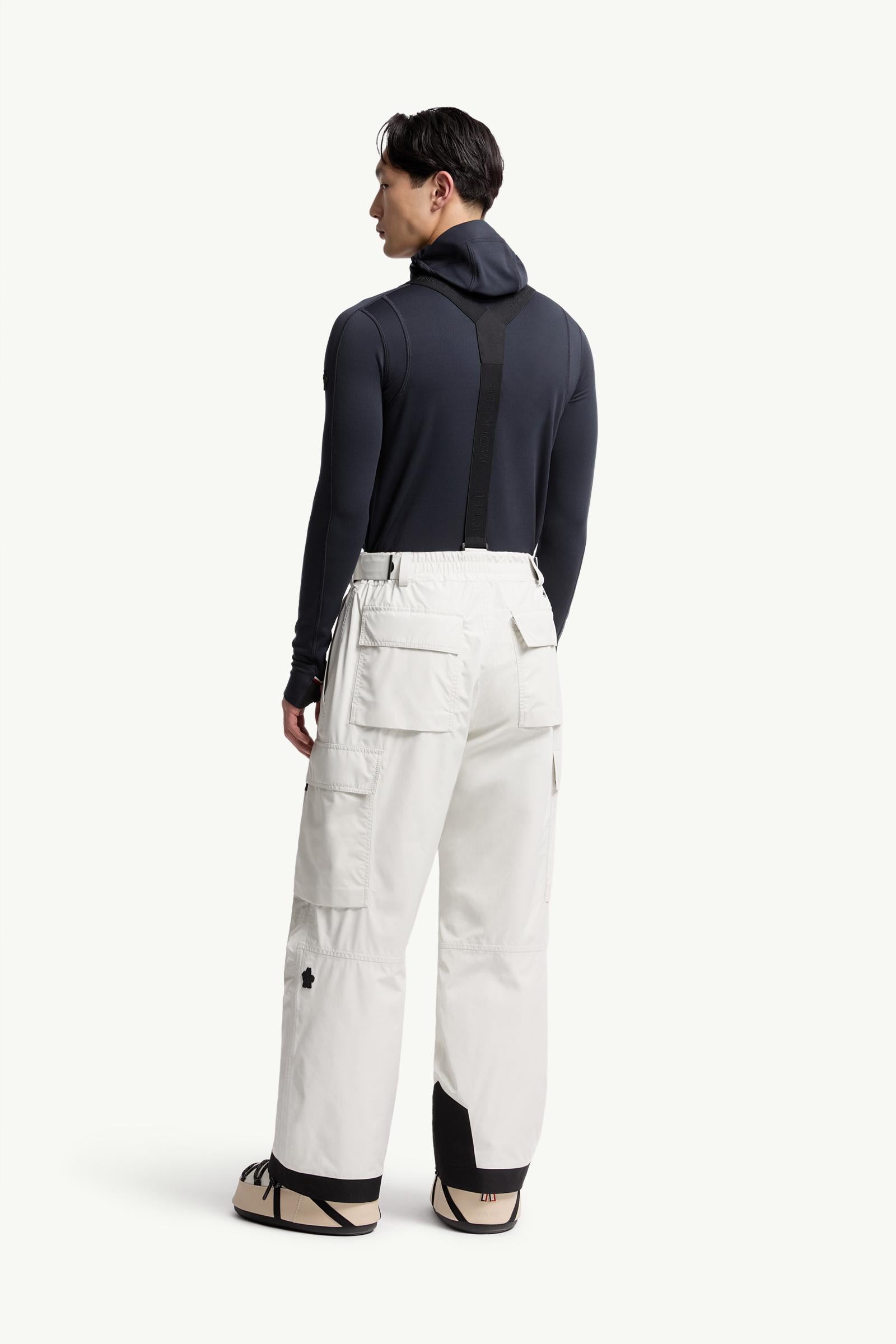 Moncler Gore-Tex Laminate Padded Ski Bib White White