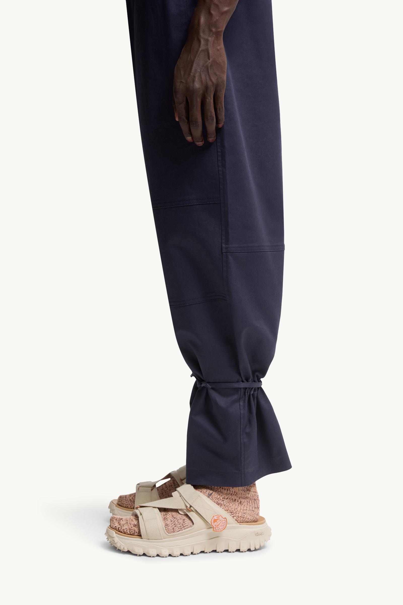 Moncler Moncler X Gilga Farm By Donald Glover Cotton Gabardine Pants Navy Blue Navy Blue