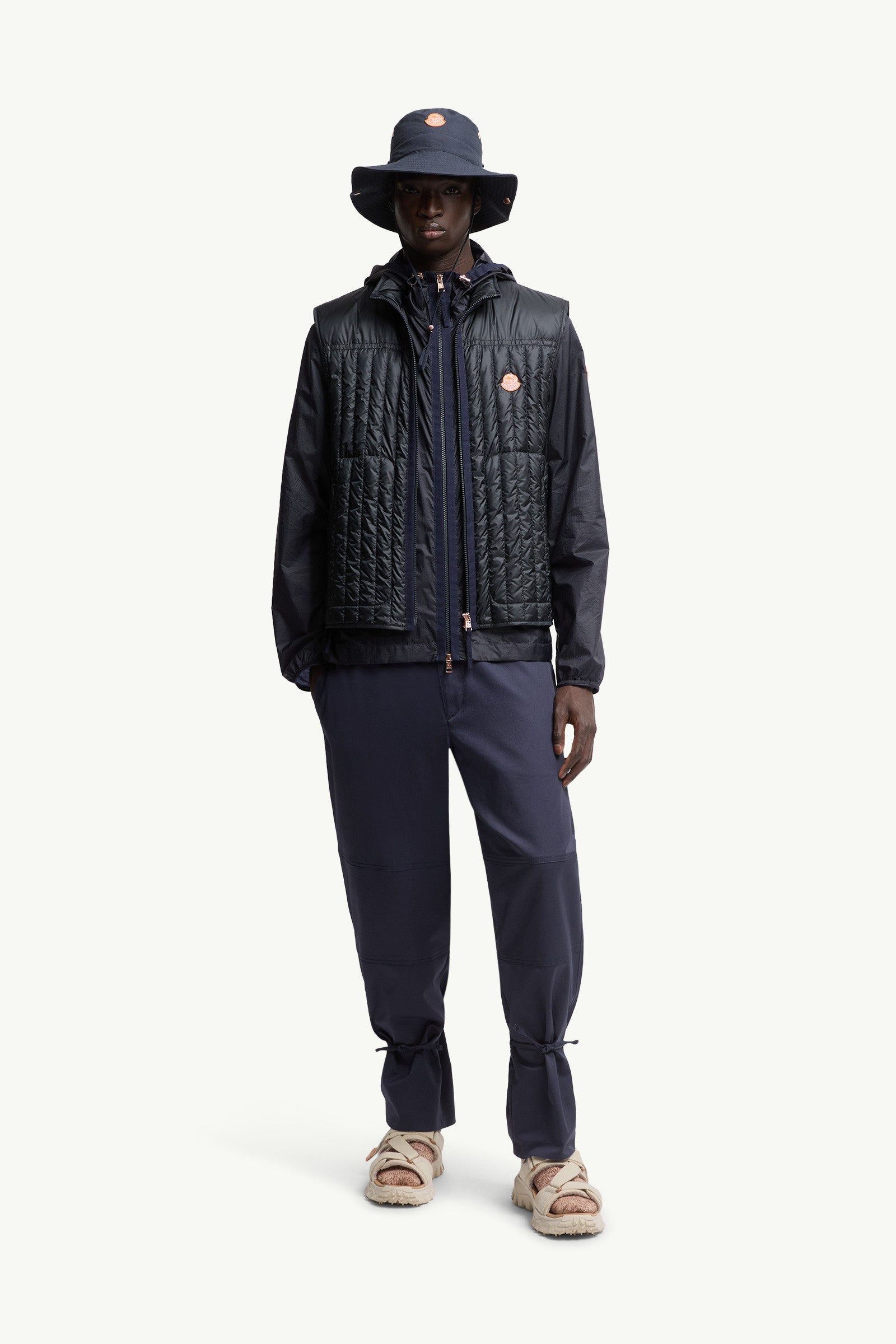 Moncler Moncler X Gilga Farm By Donald Glover Cotton Gabardine Pants Navy Blue Navy Blue