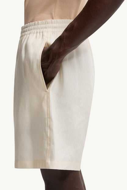 Moncler Moncler X Gilga Farm By Donald Glover Linen Blend Shorts White White