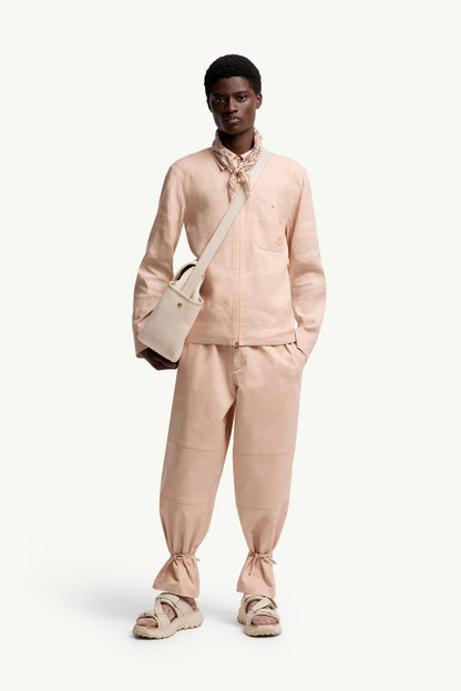 Moncler Moncler X Gilga Farm By Donald Glover Linen Blend Shirt Peach Pink Peach Pink