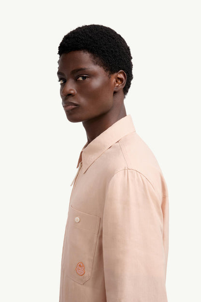 Moncler Moncler X Gilga Farm By Donald Glover Linen Blend Shirt Peach Pink Peach Pink