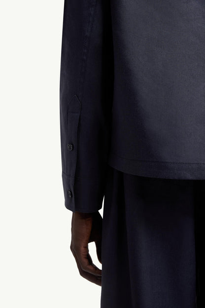 Moncler Moncler X Gilga Farm By Donald Glover Linen Blend Shirt Navy Blue Navy Blue