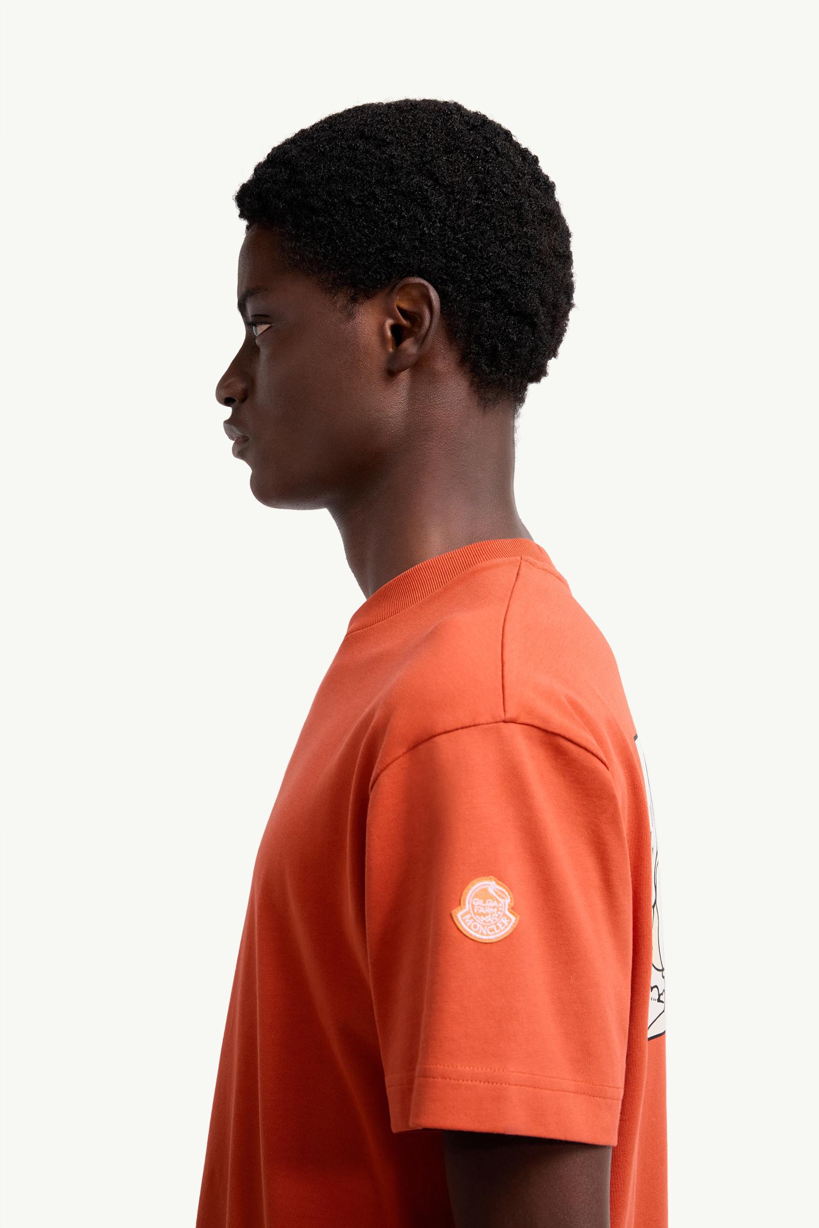 Moncler Moncler X Gilga Farm By Donald Glover Cotton T-Shirt Orange Orange