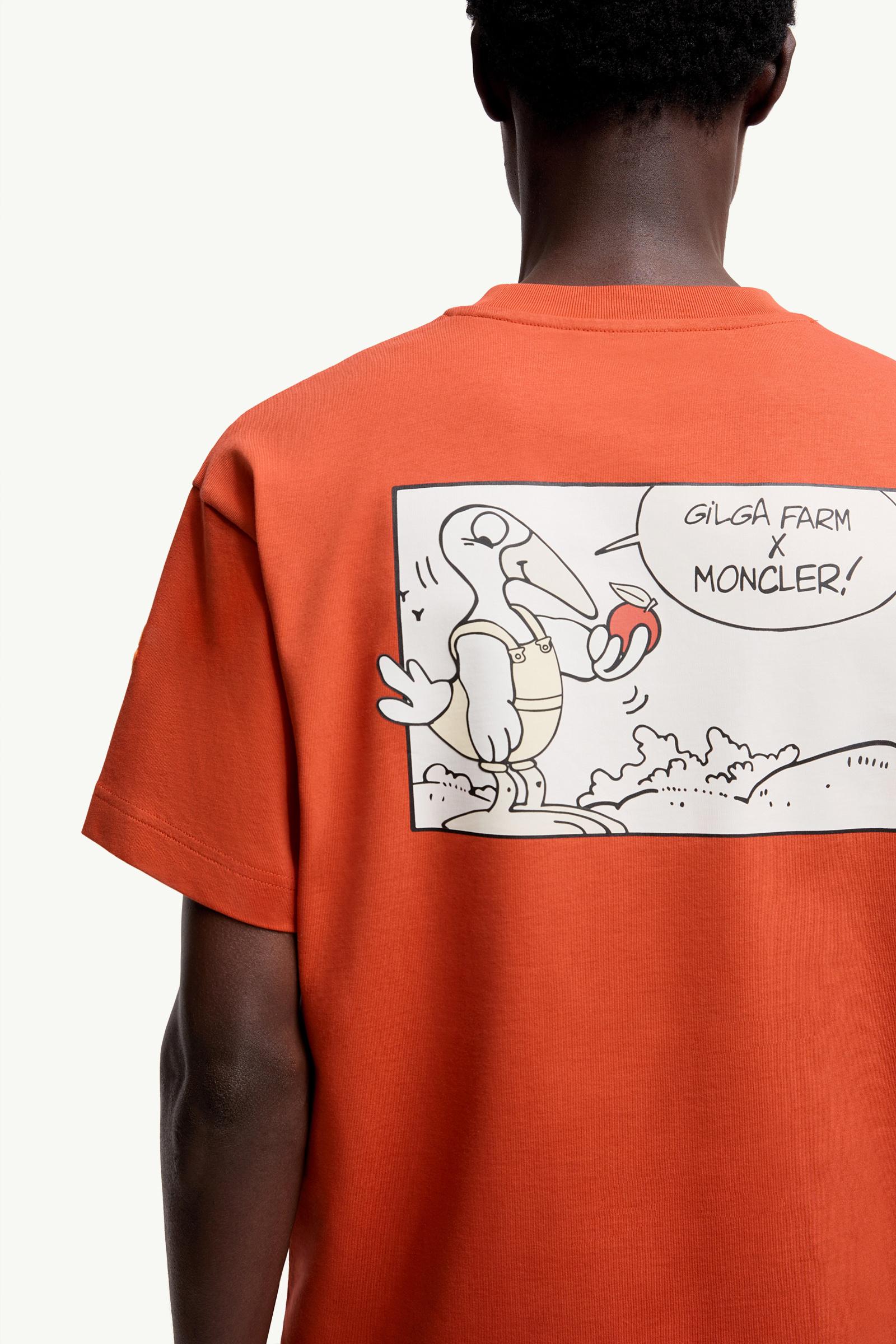 Moncler Moncler X Gilga Farm By Donald Glover Cotton T-Shirt Orange Orange
