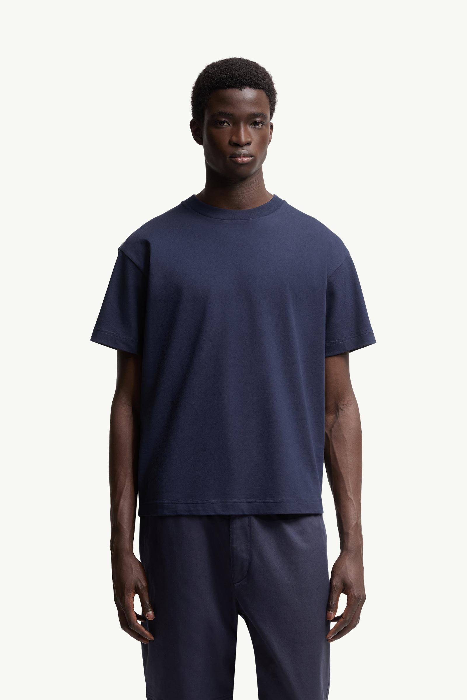 Moncler Moncler X Gilga Farm By Donald Glover Cotton T-Shirt Navy Blue Navy Blue