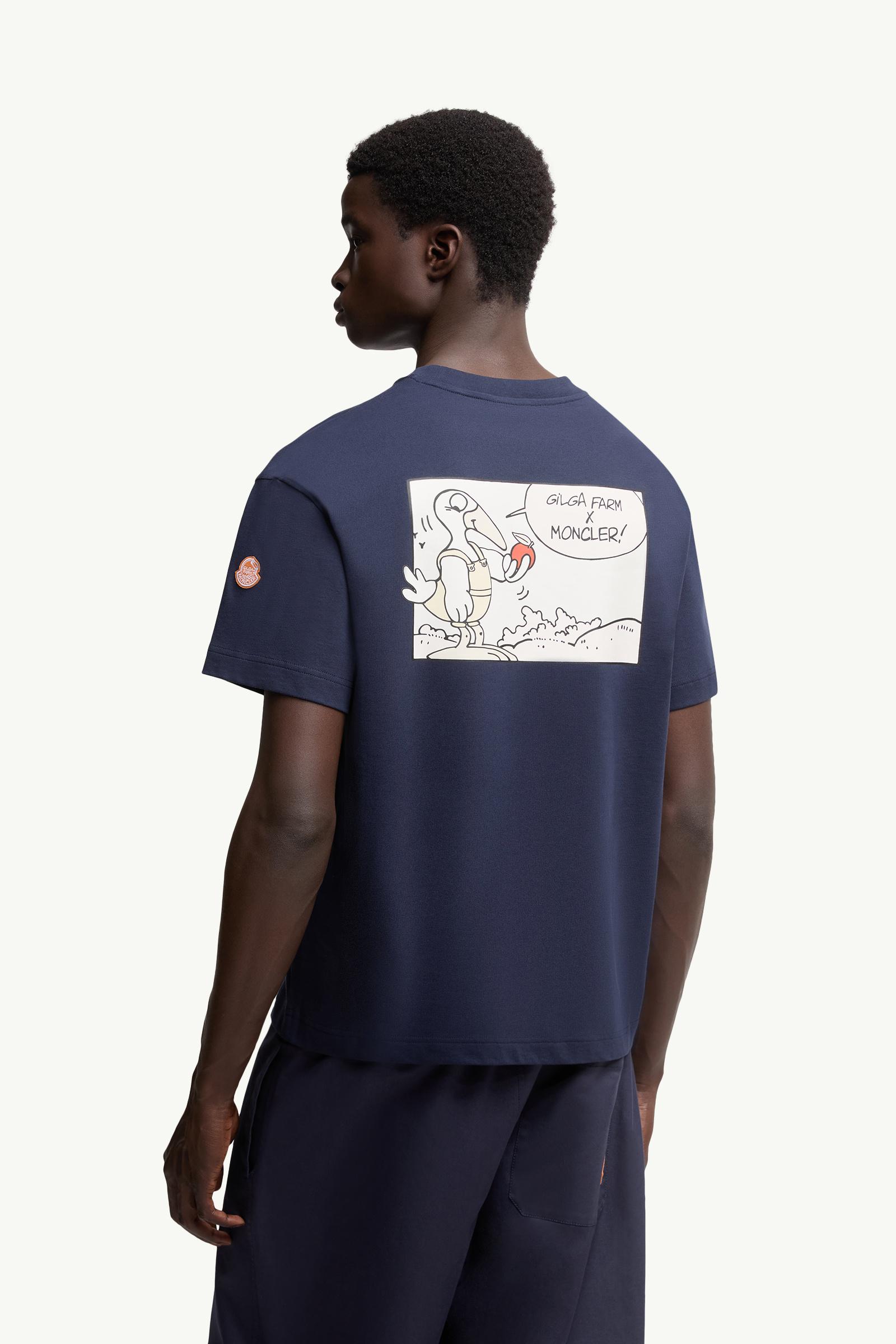 Moncler Moncler X Gilga Farm By Donald Glover Cotton T-Shirt Navy Blue Navy Blue