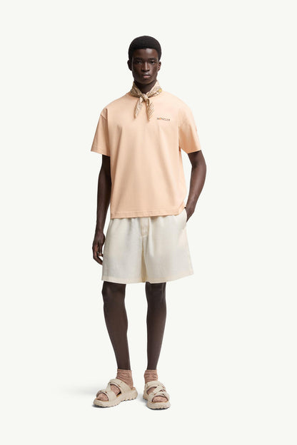 Moncler Moncler X Gilga Farm By Donald Glover Cotton T-Shirt Peach Pink Peach Pink