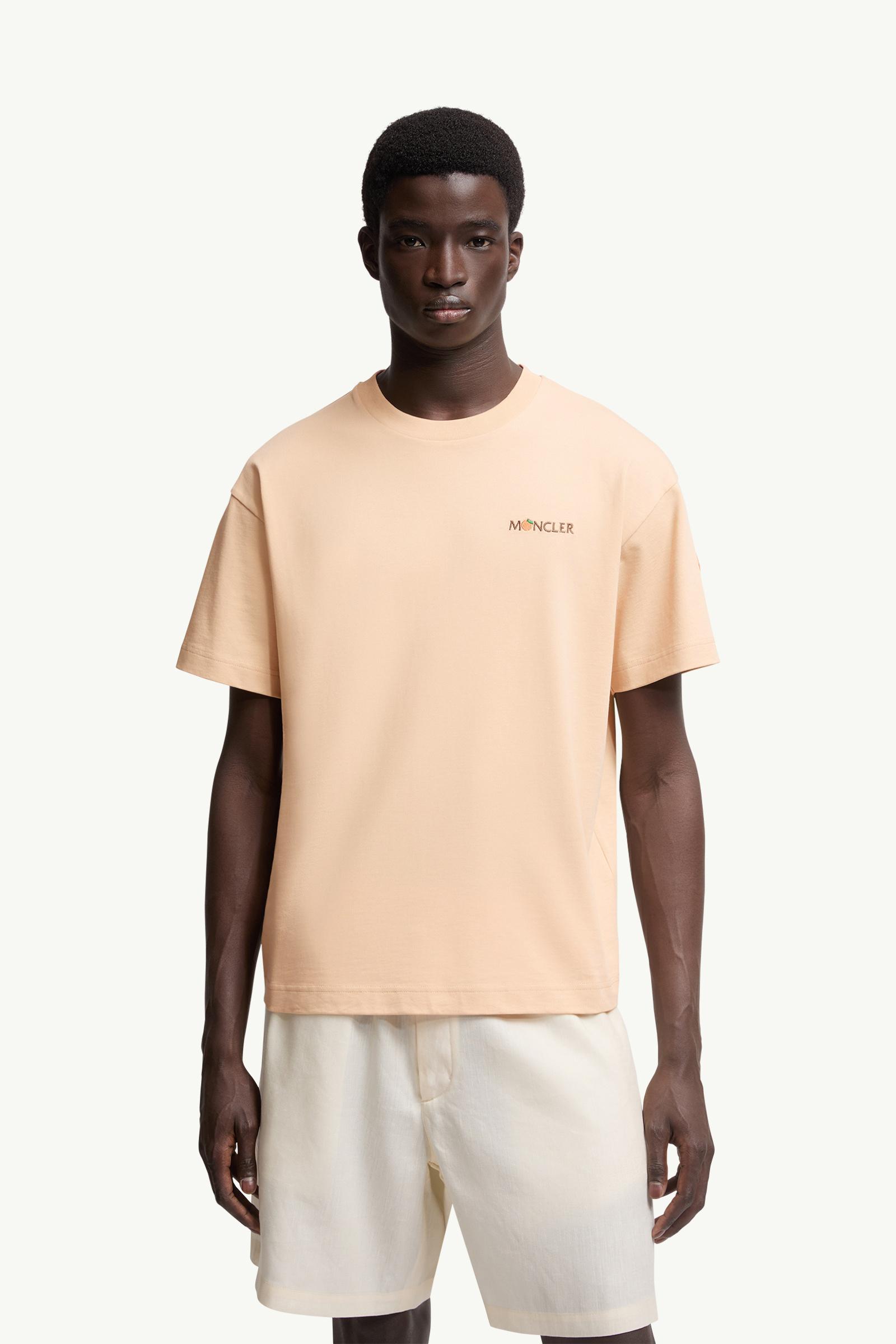 Moncler Moncler X Gilga Farm By Donald Glover Cotton T-Shirt Peach Pink Peach Pink