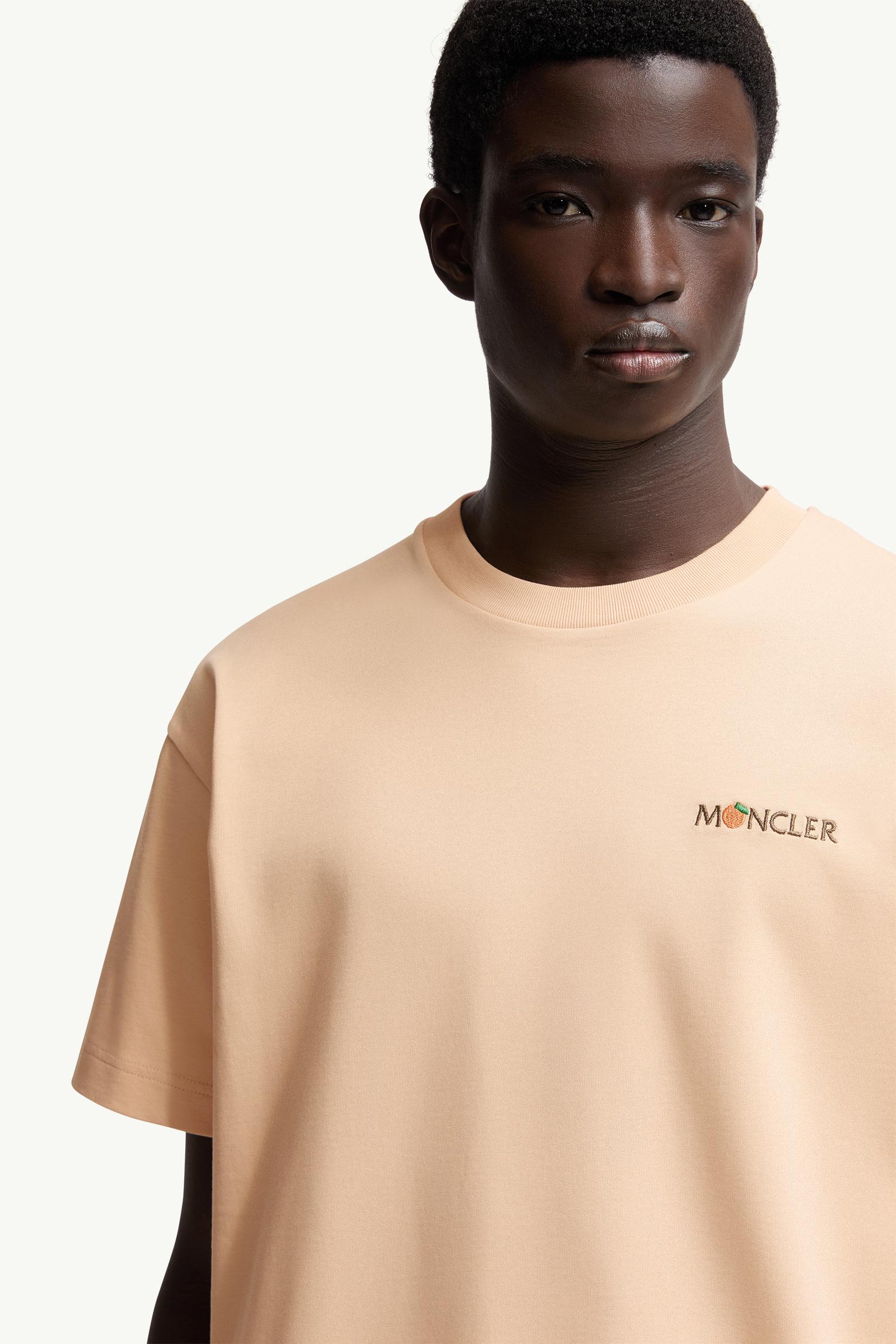 Moncler Moncler X Gilga Farm By Donald Glover Cotton T-Shirt Peach Pink Peach Pink
