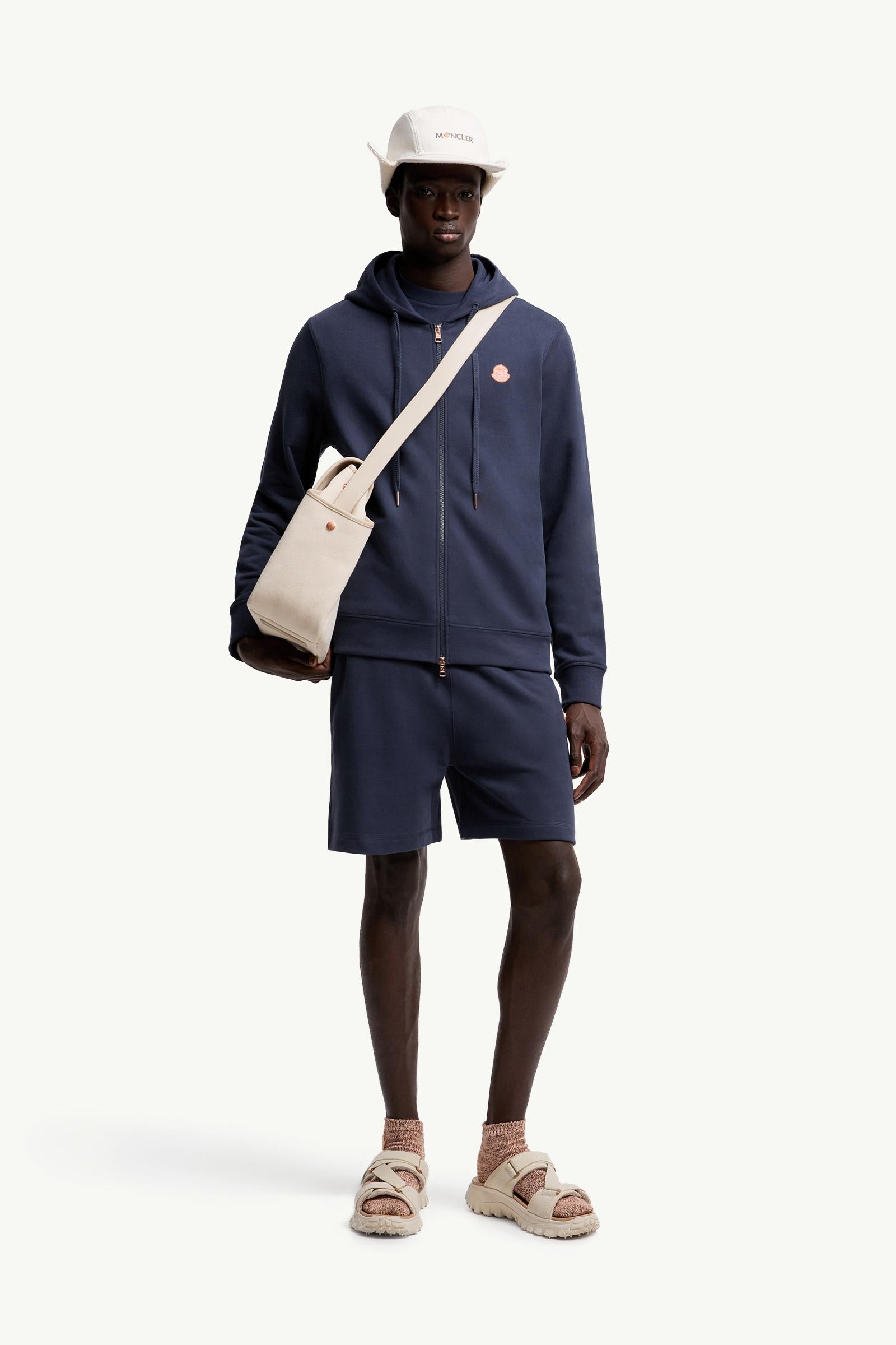 Moncler Moncler X Gilga Farm By Donald Glover Cotton Zip-Up Hoodie Navy Blue Navy Blue