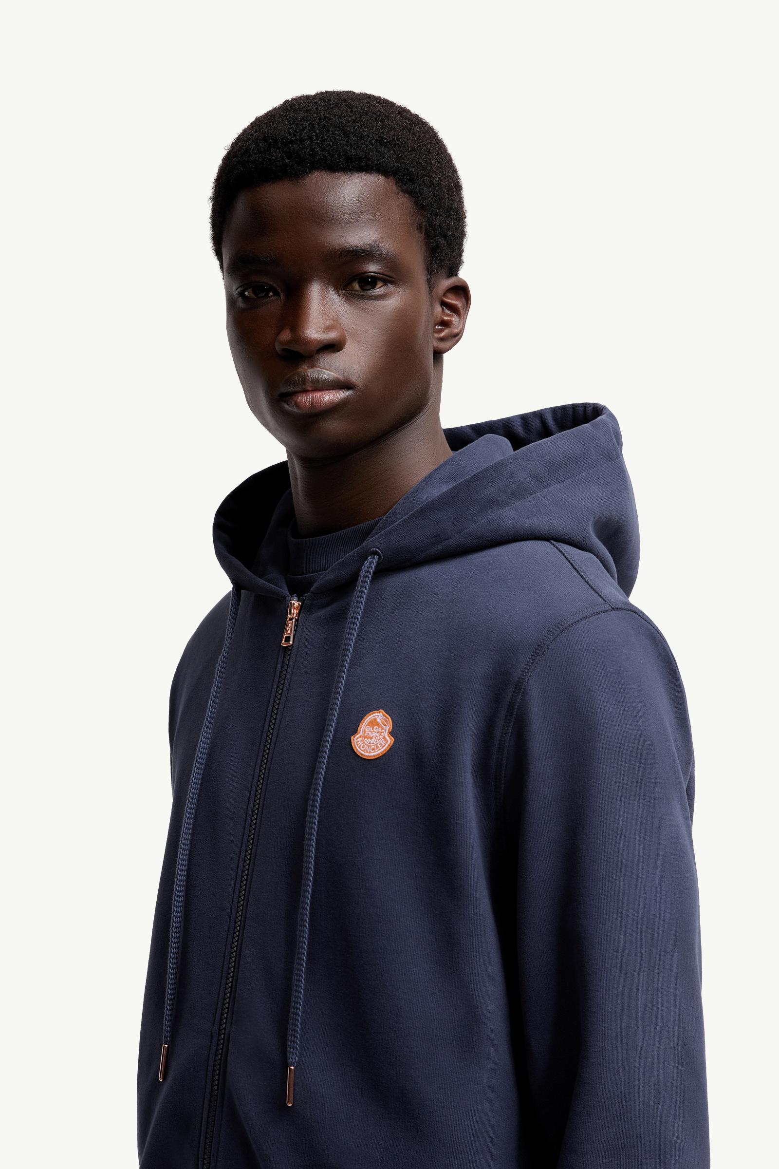 Moncler Moncler X Gilga Farm By Donald Glover Cotton Zip-Up Hoodie Navy Blue Navy Blue