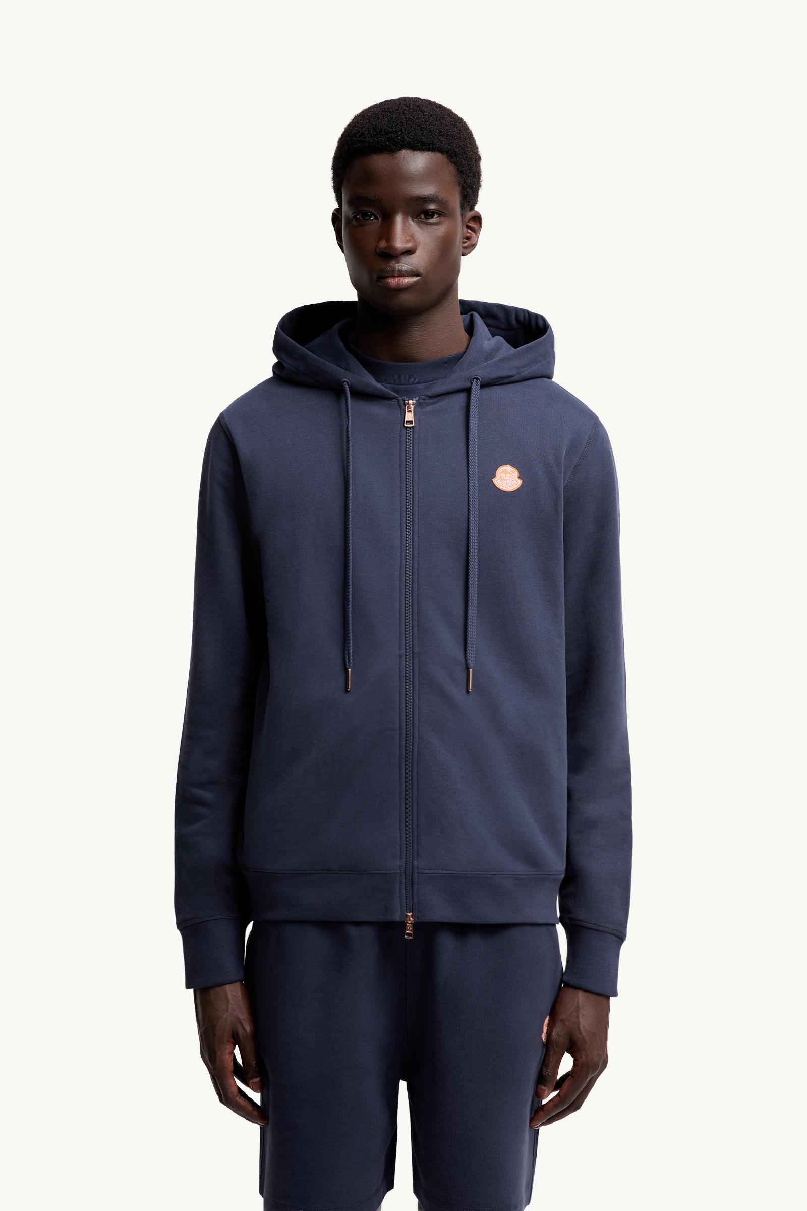 Moncler Moncler X Gilga Farm By Donald Glover Cotton Zip-Up Hoodie Navy Blue Navy Blue