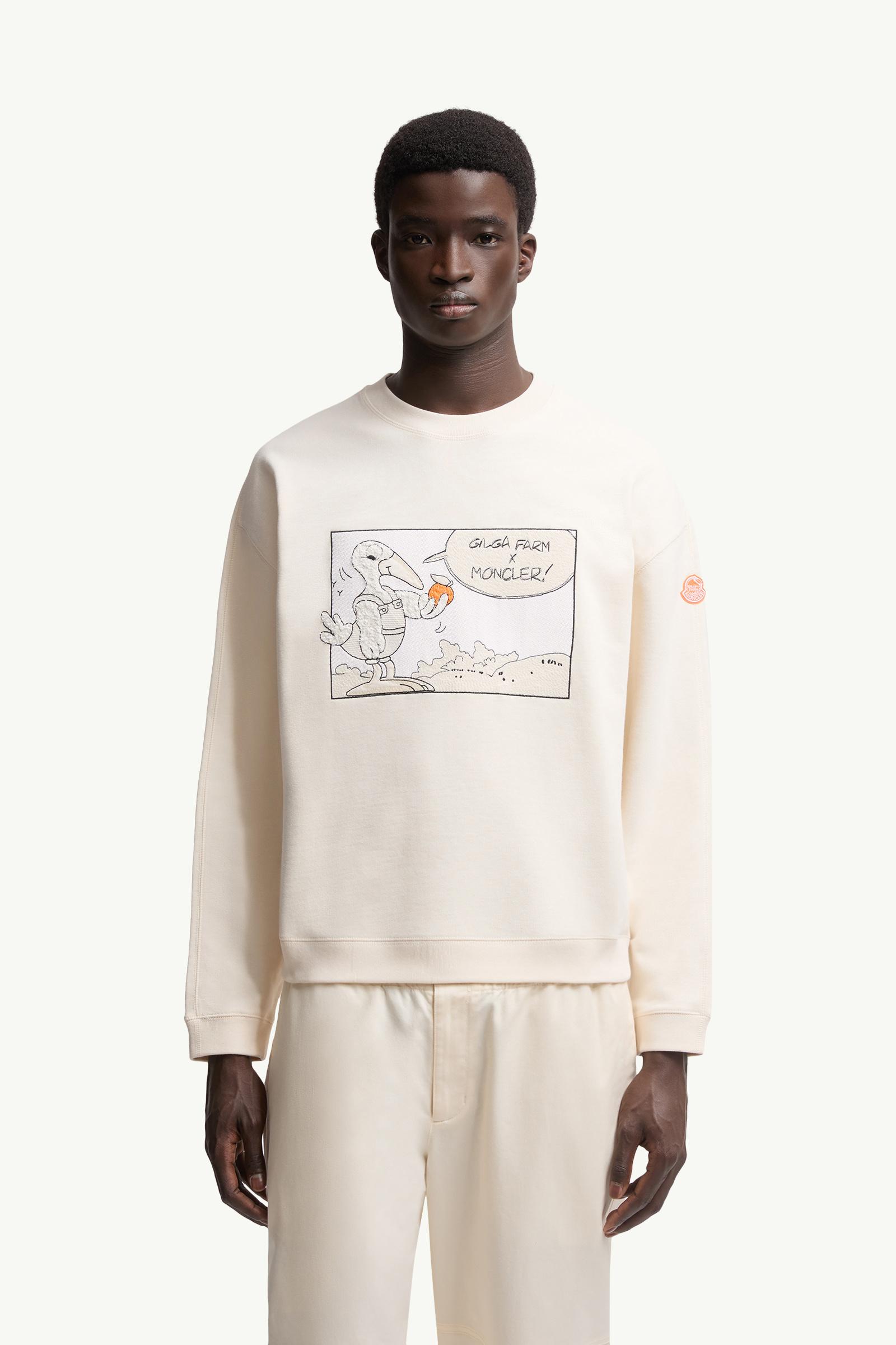 Moncler Moncler X Gilga Farm By Donald Glover Cotton Sweatshirt White Ivory White Ivory
