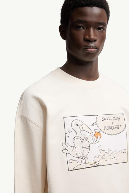 Moncler Moncler X Gilga Farm By Donald Glover Cotton Sweatshirt White Ivory White Ivory