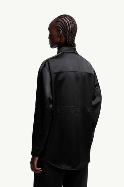 Moncler Moncler X Ee72 By Edward Enninful Satin Shirt Black Black