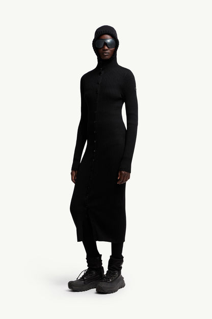 Moncler Moncler X Ee72 By Edward Enninful Wool Turtleneck Dress Black Black