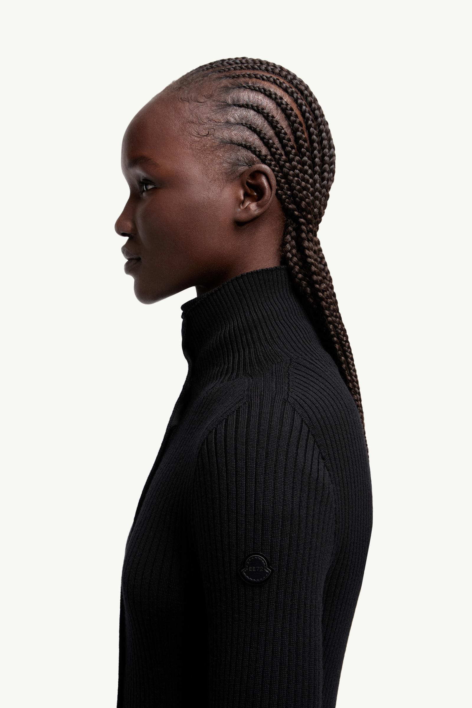 Moncler Moncler X Ee72 By Edward Enninful Wool Turtleneck Dress Black Black