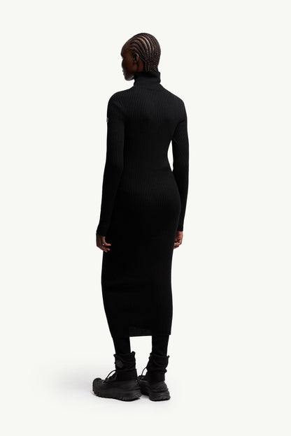 Moncler Moncler X Ee72 By Edward Enninful Wool Turtleneck Dress Black Black