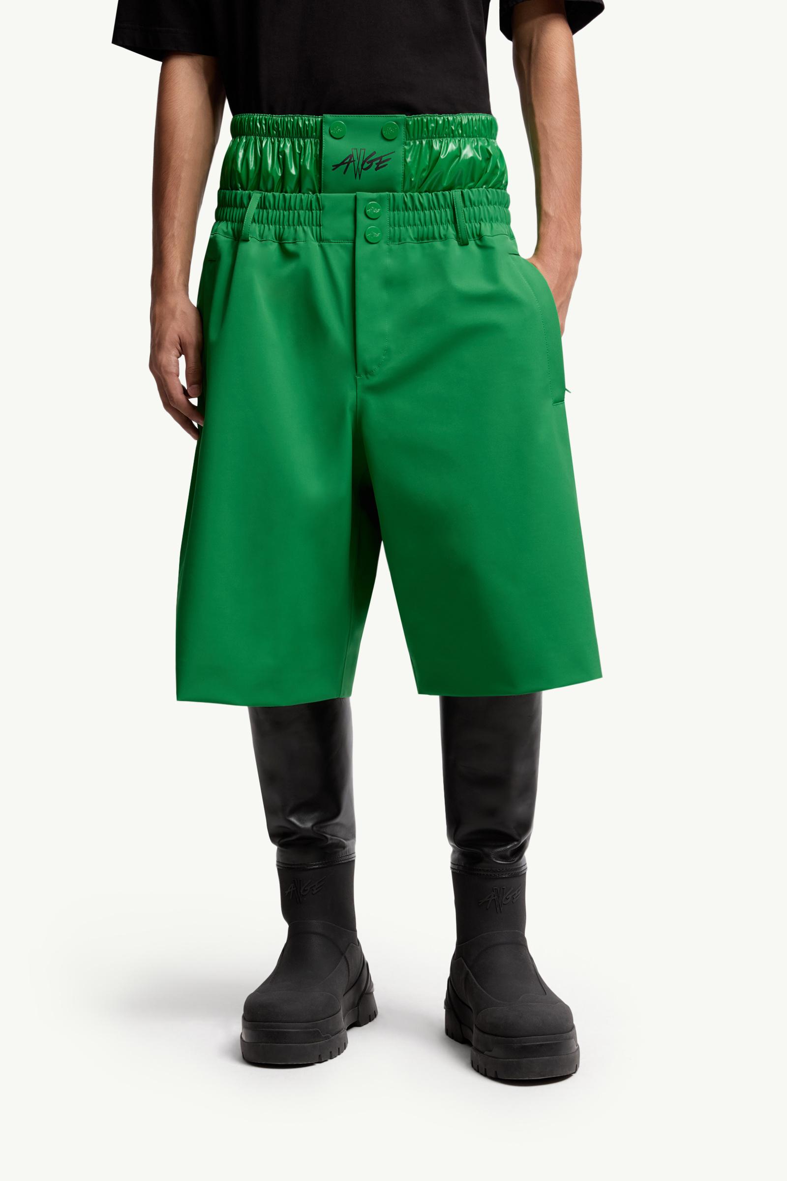 Moncler Moncler X A$Ap Rocky Logo Print Shorts Bright Green Bright Green