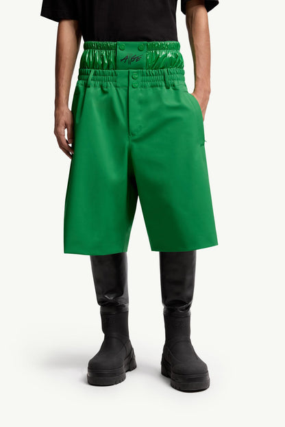 Moncler Moncler X A$Ap Rocky Logo Print Shorts Bright Green Bright Green