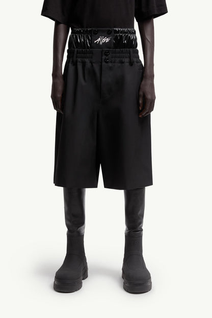 Moncler Moncler X A$Ap Rocky Logo Print Shorts Black Black