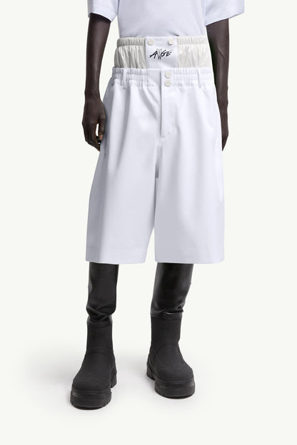 Moncler Moncler X A$Ap Rocky Logo Print Shorts White White