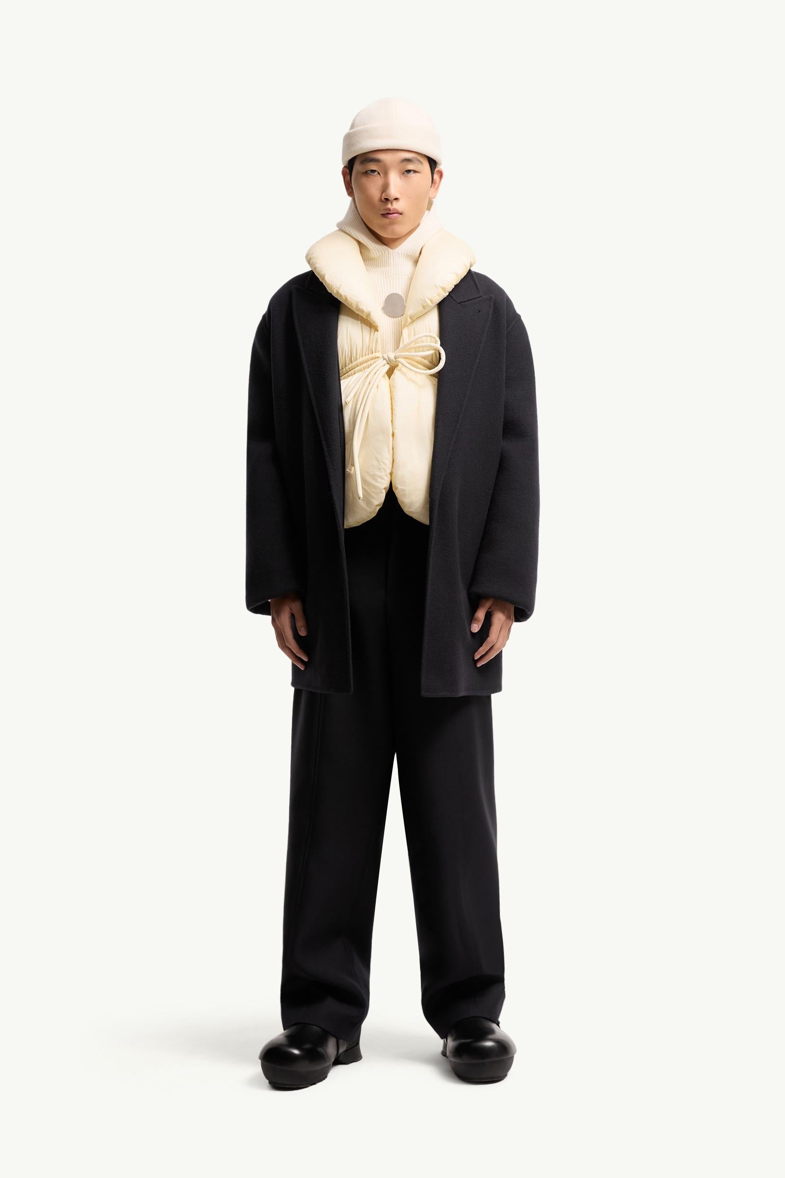 Moncler Moncler + Jil Sander Wool Gabardine Tailored Pants Navy Blue Navy Blue