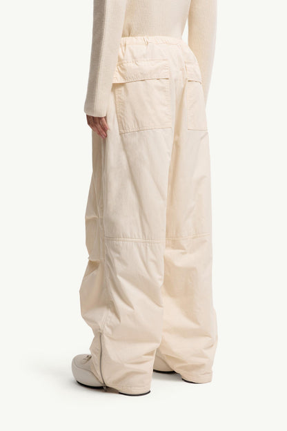 Moncler Moncler + Jil Sander Straight Leg Cotton Pants White Ivory White Ivory