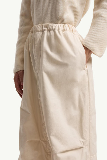 Moncler Moncler + Jil Sander Straight Leg Cotton Pants White Ivory White Ivory