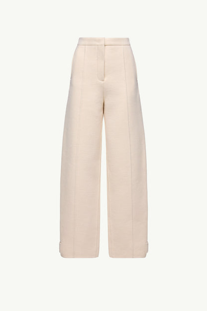 Moncler Moncler + Jil Sander Straight Leg Wool Pants White White