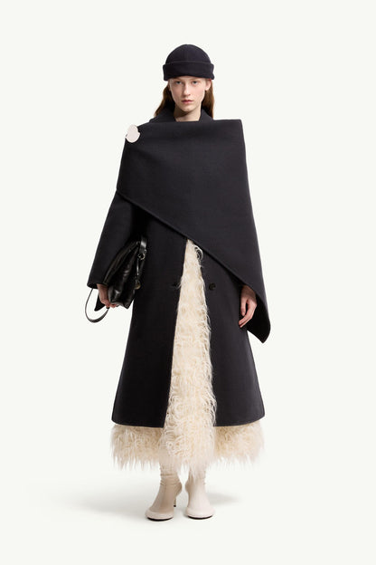 Moncler Moncler + Jil Sander Textured Wool Blend Midi Skirt White Ivory White Ivory
