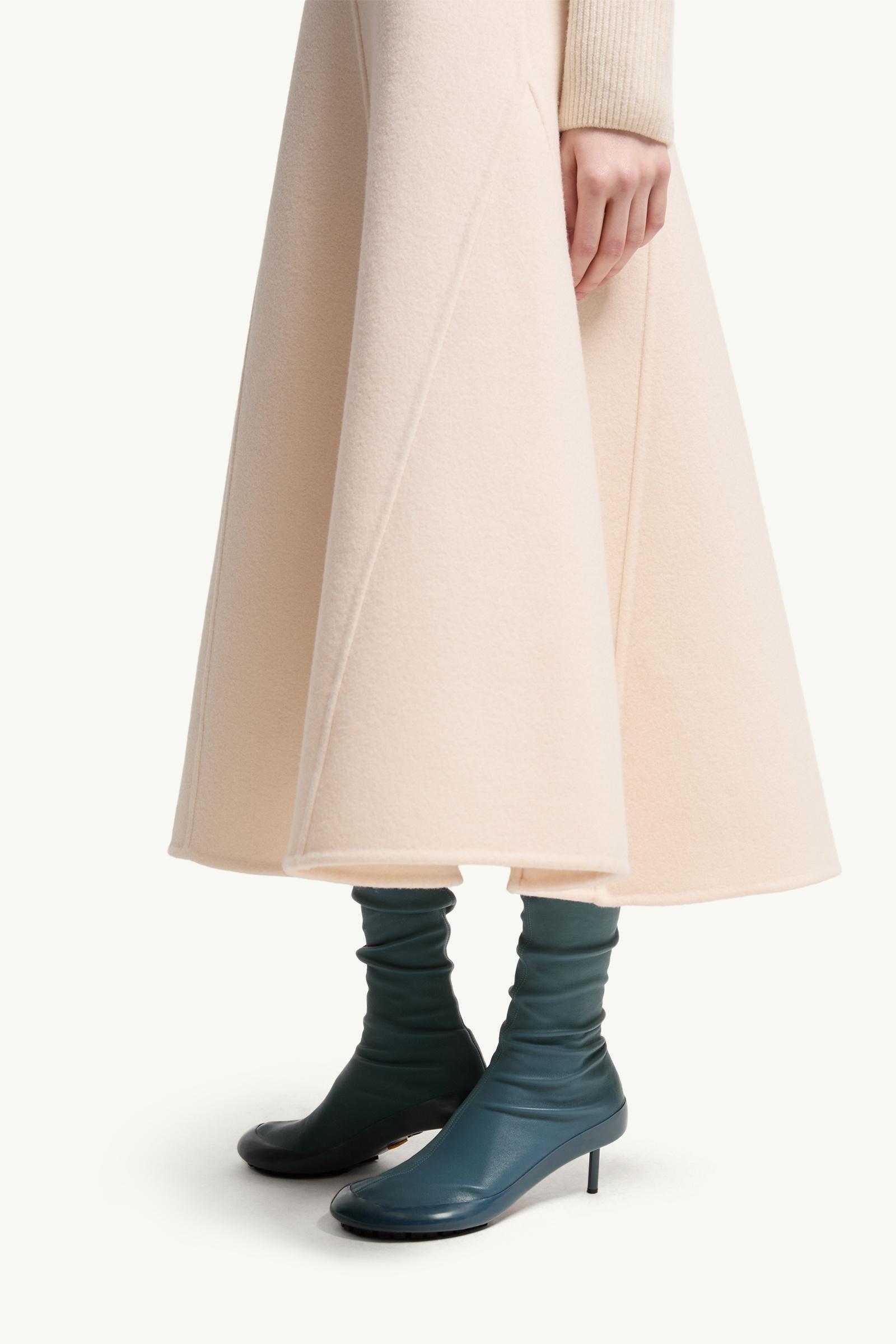 Moncler Moncler + Jil Sander Wool Midi Skirt White White