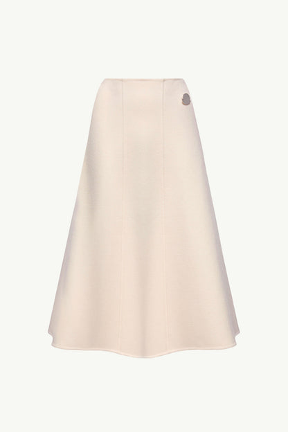 Moncler Moncler + Jil Sander Wool Midi Skirt White White