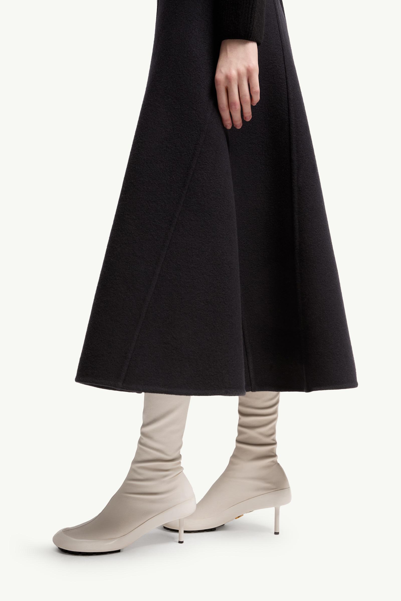 Moncler Moncler + Jil Sander Wool Midi Skirt Navy Blue Navy Blue