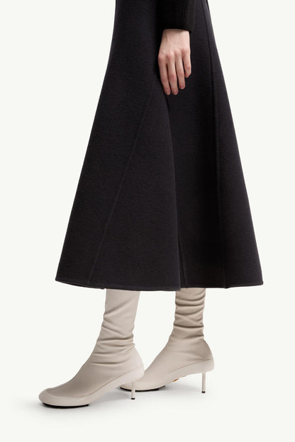 Moncler Moncler + Jil Sander Wool Midi Skirt Navy Blue Navy Blue