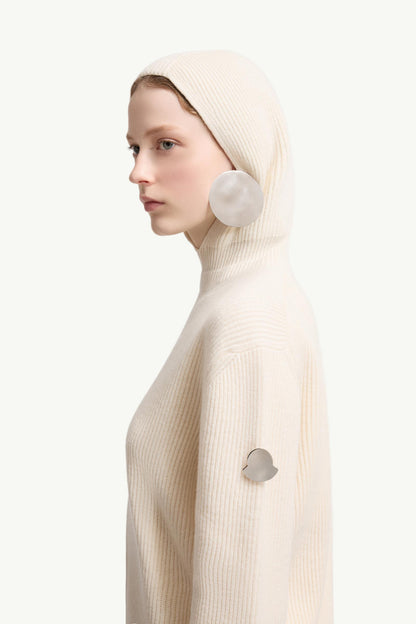Moncler Moncler + Jil Sander Wool Hoodie White White