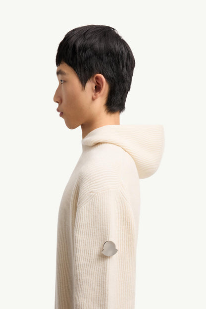 Moncler Moncler + Jil Sander Wool Hoodie White White