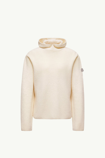 Moncler Moncler + Jil Sander Wool Hoodie White White