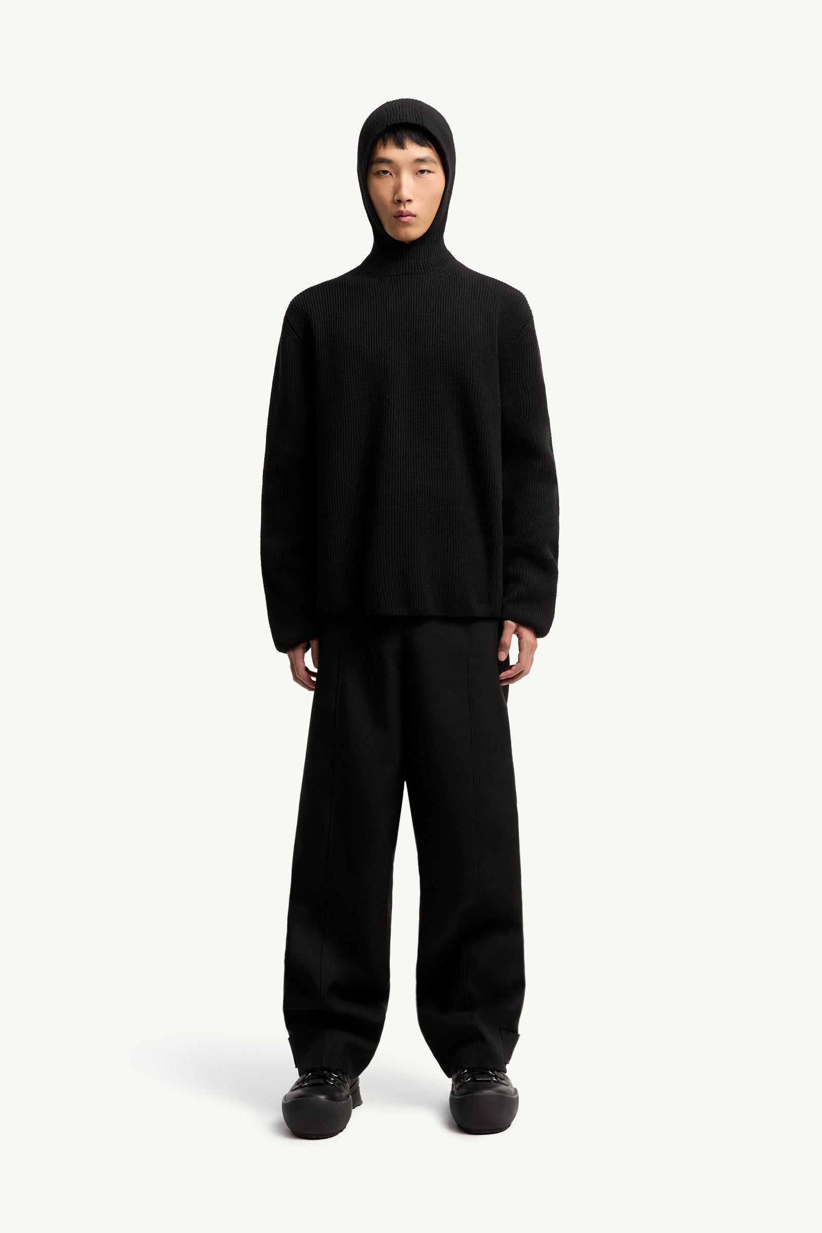 Moncler Moncler + Jil Sander Wool Hoodie Black Black