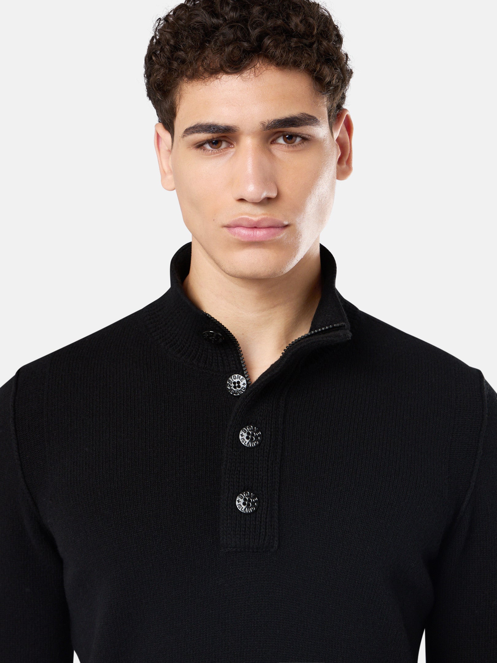 Stone Island Regular-Fit Half-Zip Jumper with Button Placket 5100040