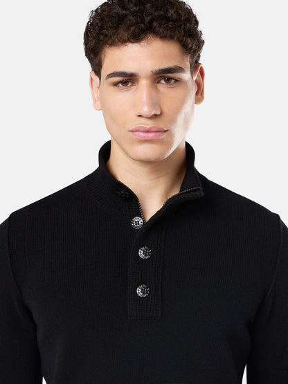 Stone Island Regular-Fit Half-Zip Jumper with Button Placket 5100040