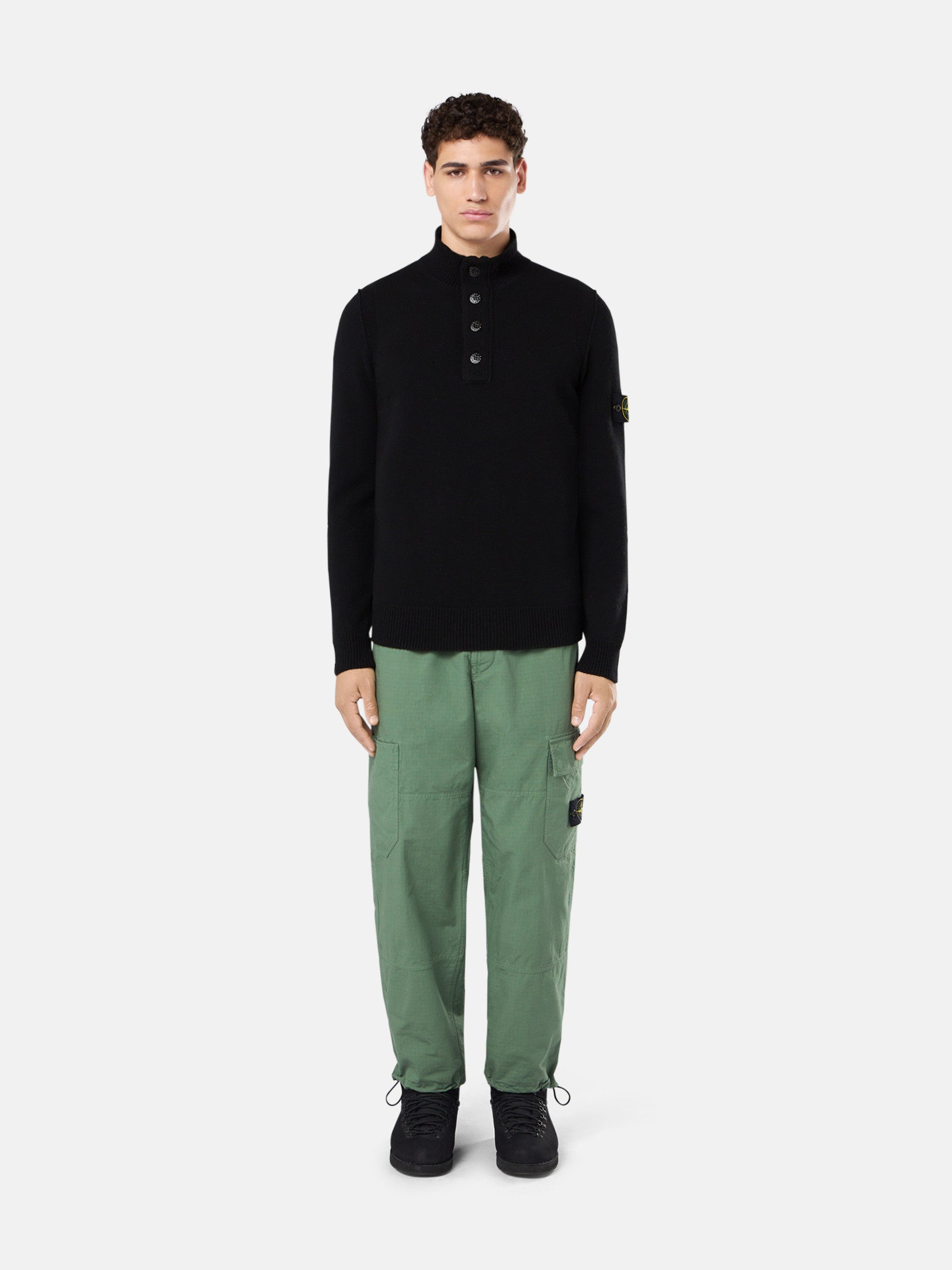 Stone Island Regular-Fit Half-Zip Jumper with Button Placket 5100040
